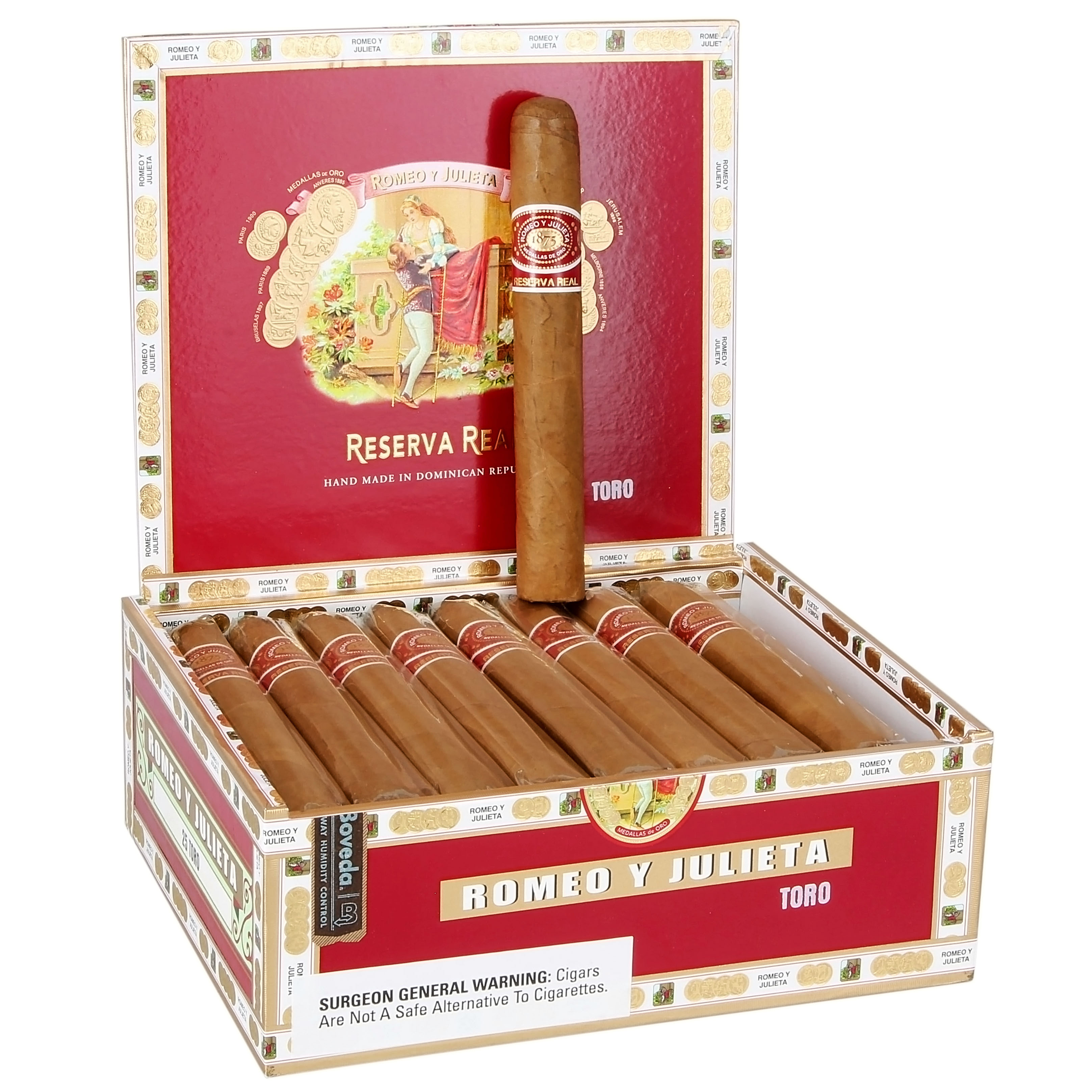 Romeo y Julieta Reserva Real packaging