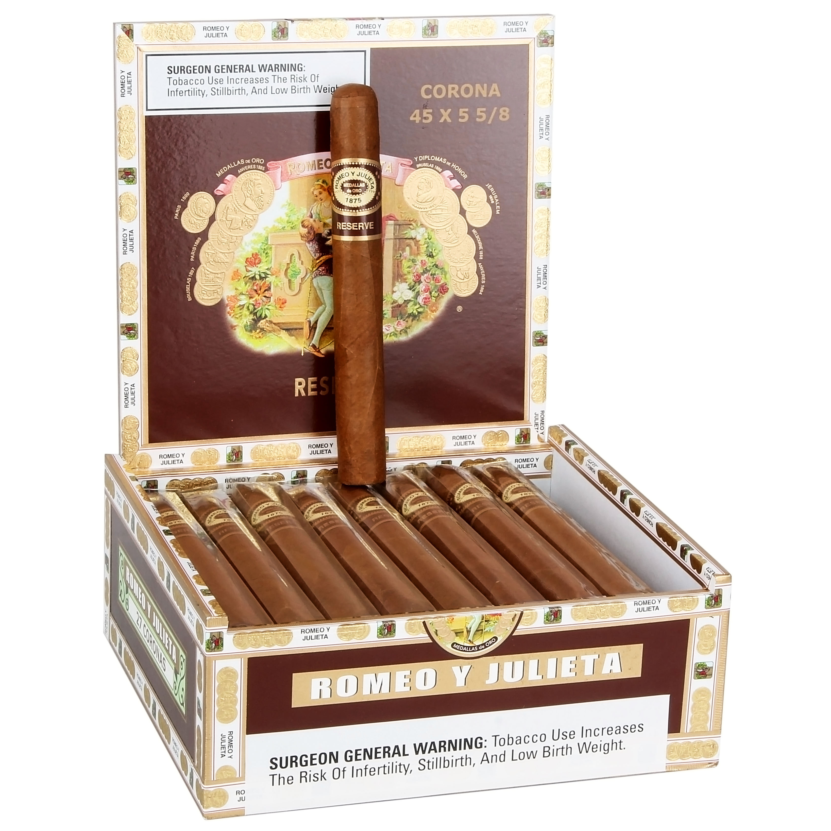 Romeo y Julieta Reserve packaging