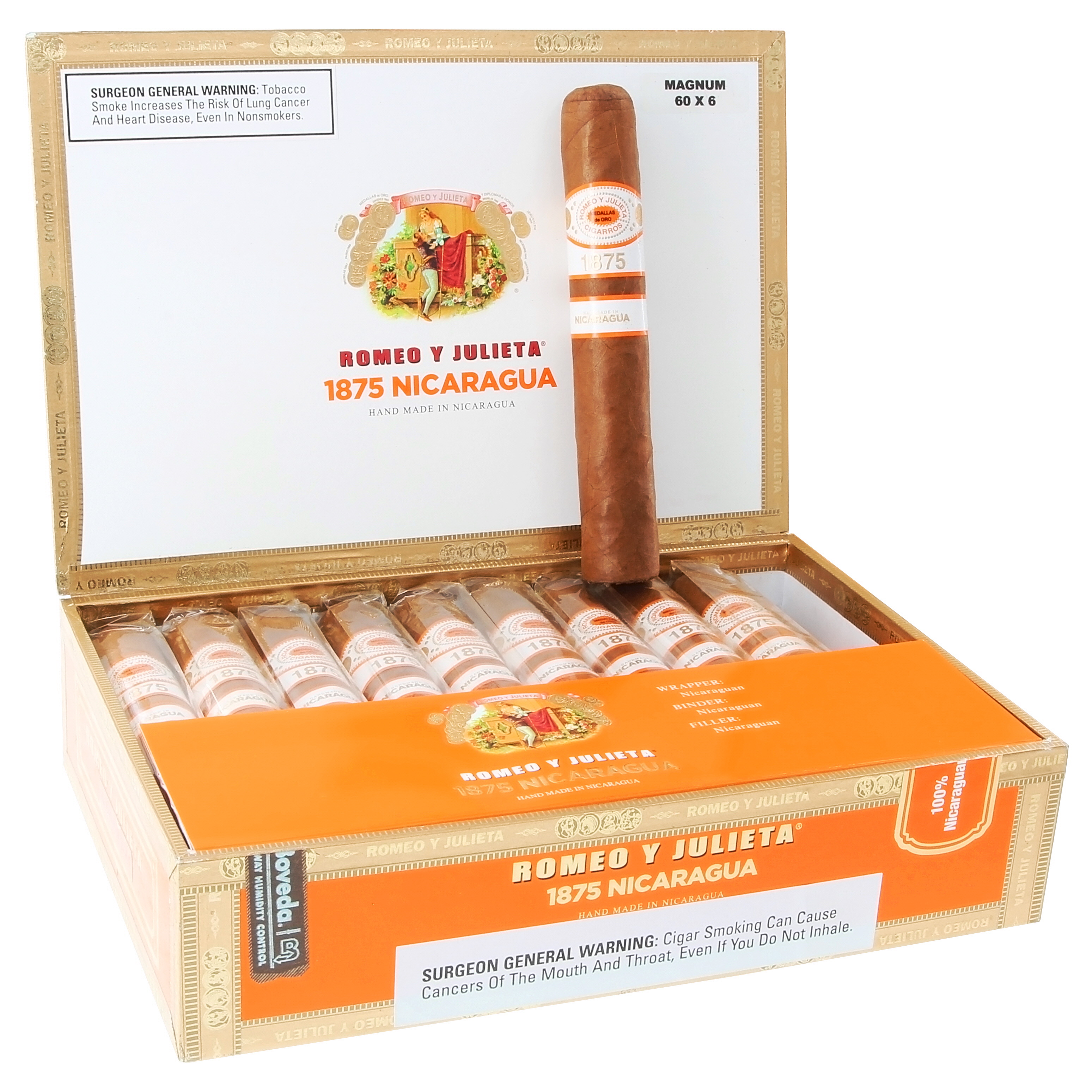 Romeo y Julieta 1875 Nicaragua packaging